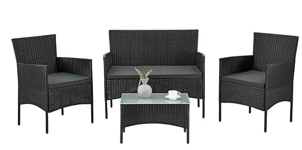 Polyrattan Sitzgruppe Fort Myers 4 Personen