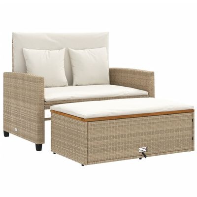 vidaXL Gartensofa mit Kissen 2-Sitzer SKU:365143