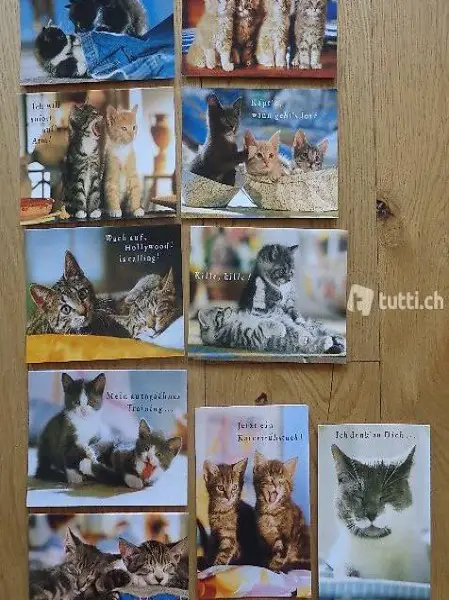 10 Original Whiskas Sammler Karten