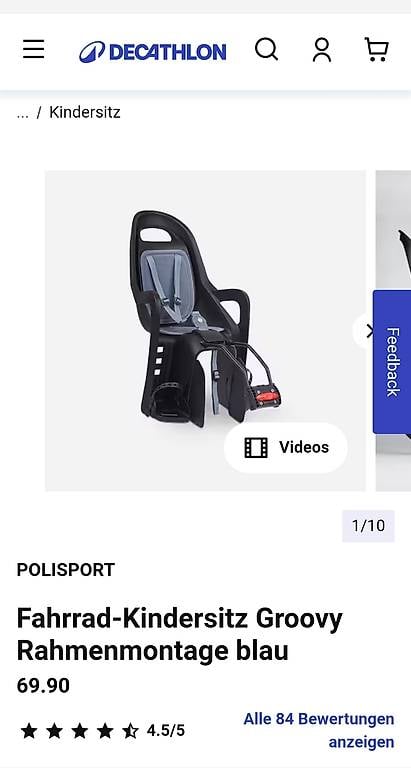 Fahrradsitz für Kinder