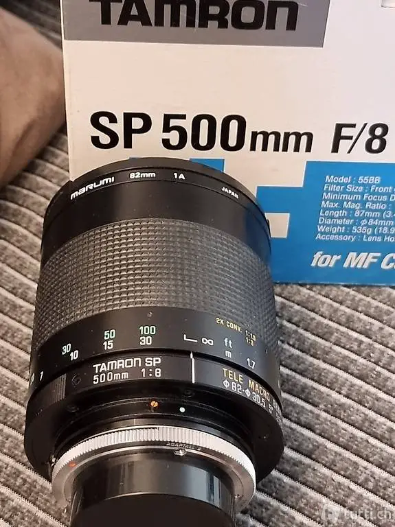 obiettivo Tamron sp 500mm f8 perfetto stato, con filtro
