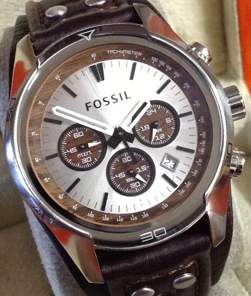 Fossil Watch Uhr Quarz Chronograph Lederband wie neu