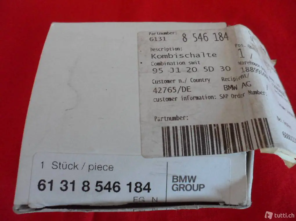 BMW Kombischalter rechts LIN BUS 61318546184 Neu