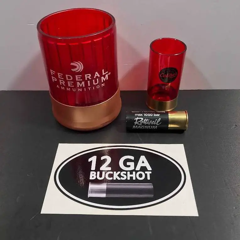 set: deko-schrotpatrone federal & caliber aus usa u. sticker