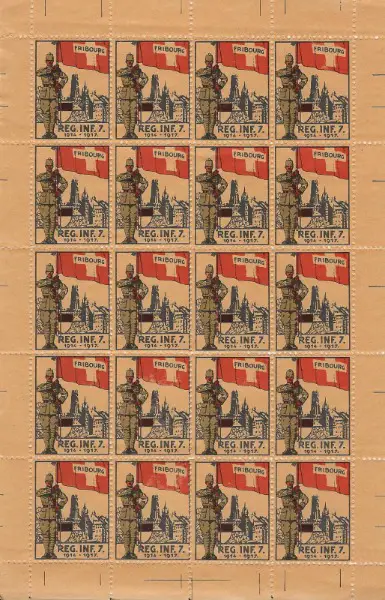 Soldaten Briefmarken 20 Bögen GEB INF / 1914 -1917