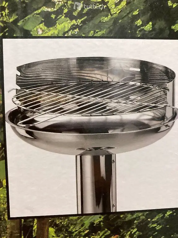 Liquidation Edelstahl Holzkohlengrill Säulengrill rostfrei
