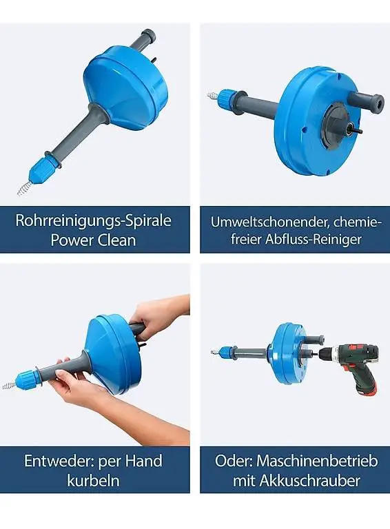 Silverline - Rohrreinigungswerkzeug für Bohrmaschinenantrieb