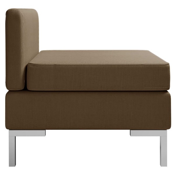  Mittelsofa Modular mit Auflage Stoff Braun