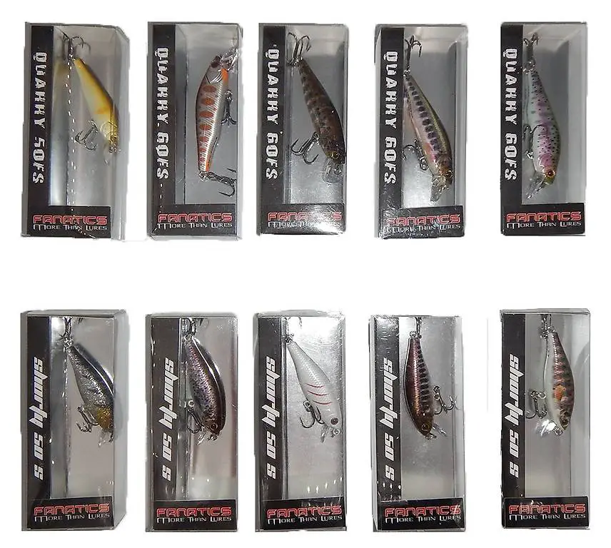 Forellen-Wobbler / Barsch-Wobbler - Angelköder KIT / LOTx10