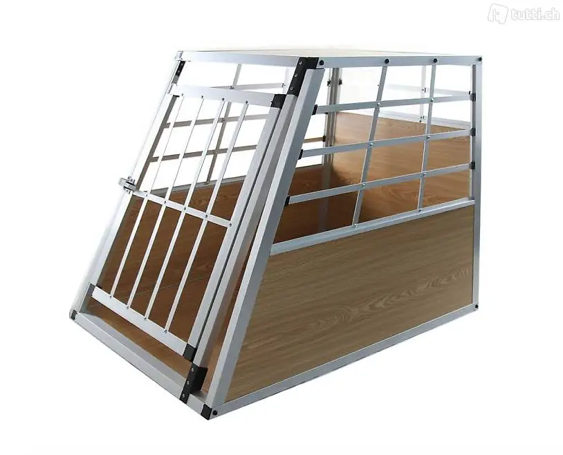  Alu Hundebox gross hellbraun