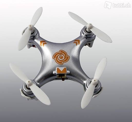  Nano Quadcopter CX-10A silber Headless im RTF-Komplett-Set