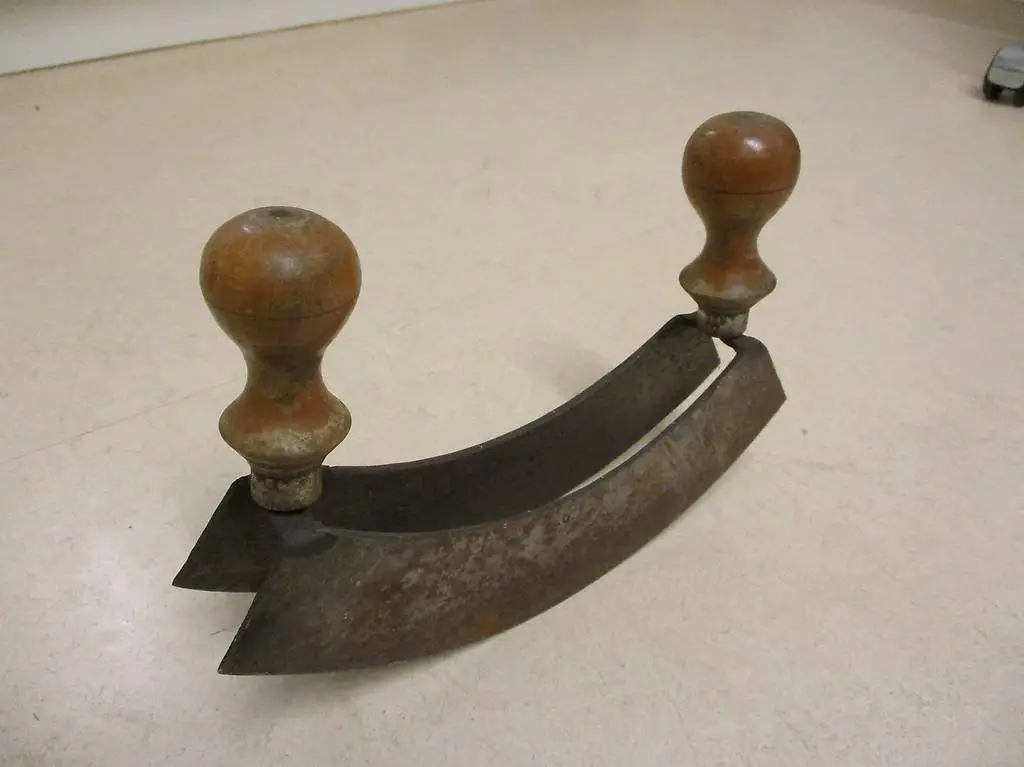 Historisches Wiegemesser Käse-Messer mit Holz-Griffen - RAR