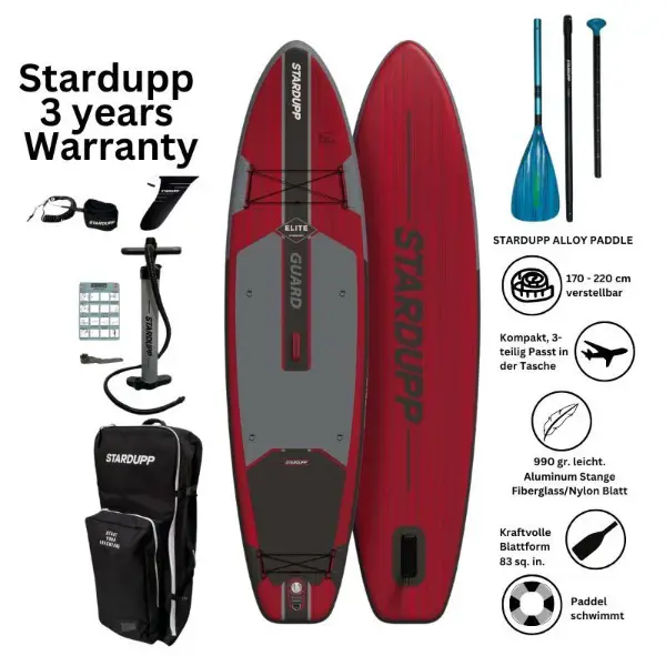 Stardupp Guard Elite SUP 11"2 Set, aufblasbares SUP Board