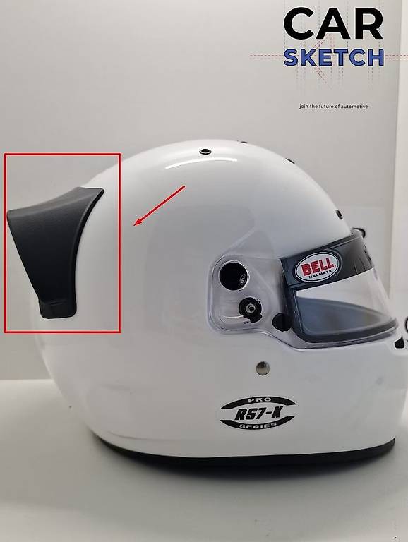 Flügel für Bell Helme RS3/RS3K/GP3/RS7/RS7K Black