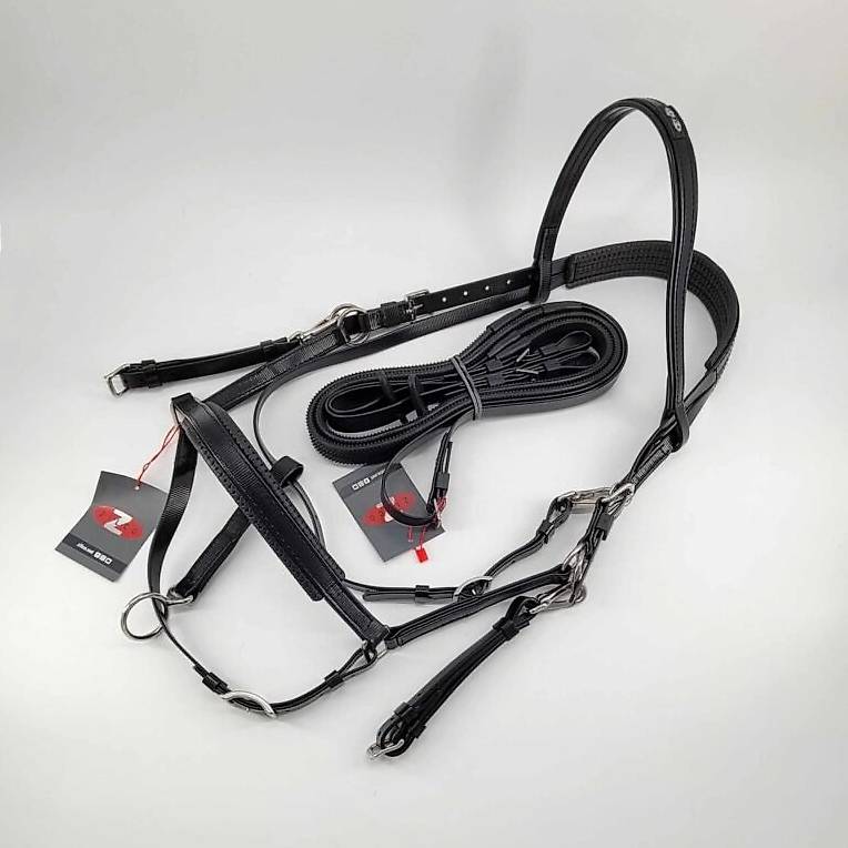 Wander-/Distanzreitzaum SCHWARZ | mit Zügel Grösse WARMBLUT