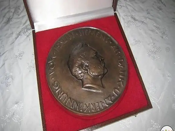 Anerkennungs Metallmedaille Siemens 1kg