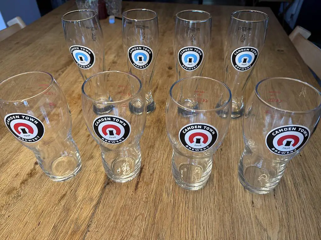 Bierglas der Camden Town Brewery, 8 Stück