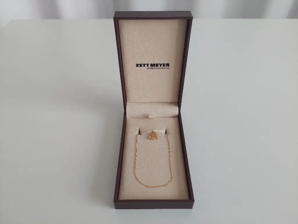 Anhänger Schutzengel mit Halskette 45 cm, Gelbgold 750, neu