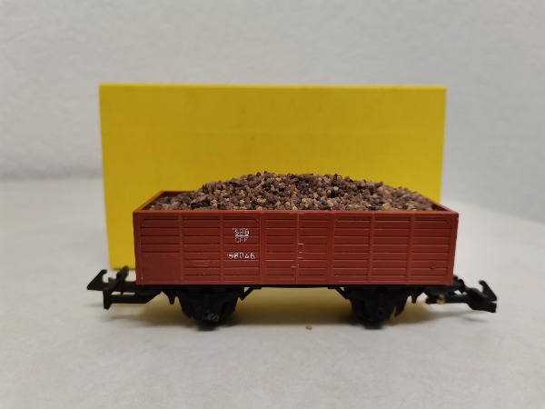 WESA Hochbordiger Güterwagen SBB mit Kies, mit Schachtel
