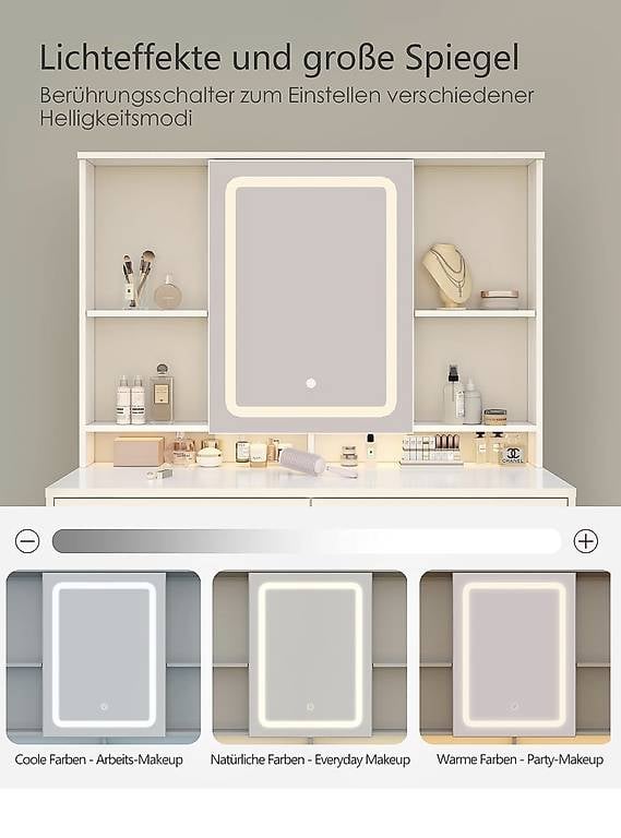 Flamaker Schminktisch mit Beleuchtung