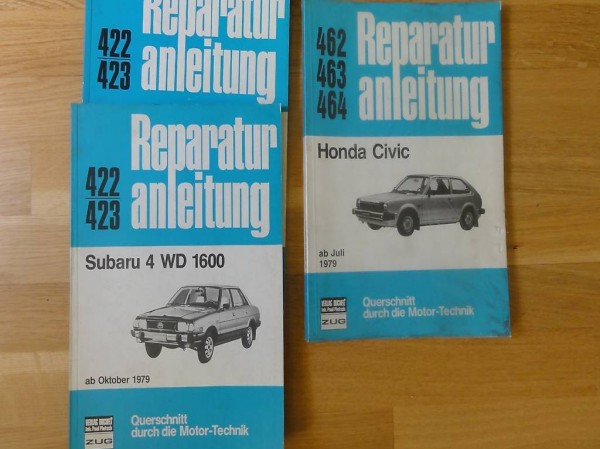 Reparaturanleitungen Subaru 4 WD und Honda Civic