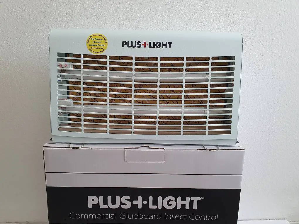 Insektengerät, Fliegengerät mit Klebefolie. Bäckerei.