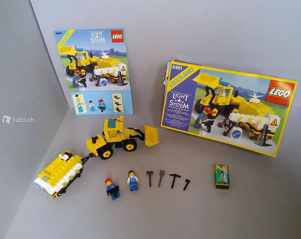 Set lego 6481 con istruzioni e box & batteria x luci 1989
