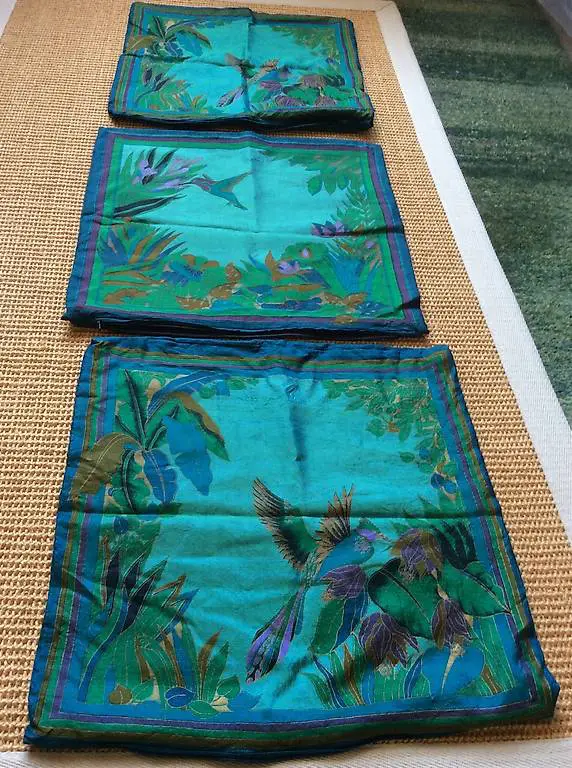 Zierkissen Bezug, Thai Silk 100% Rama,3x, grün, ca. 38x38 cm