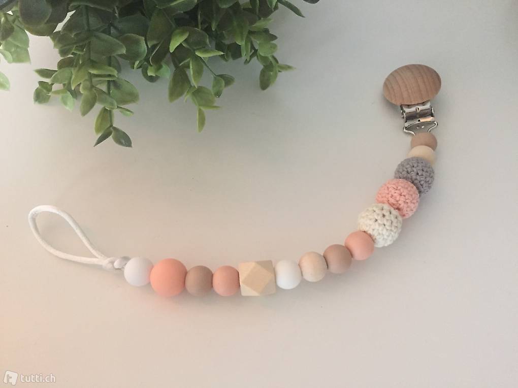 Silikon Holz Crochet Nuggikette ohne Name