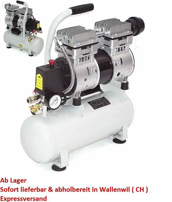  leiser Druckluft Kompressor 750W Flüsterkompressor ölfrei