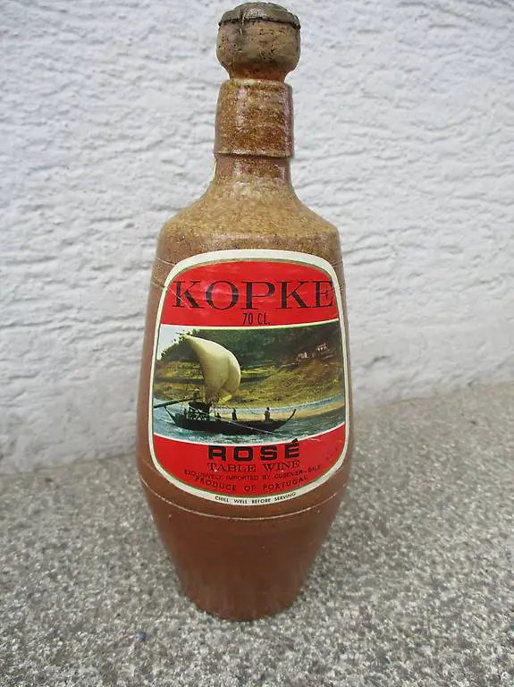 Steinzeug-Flasche Wein Rosé Portugal Steingut Landliebe-Hit