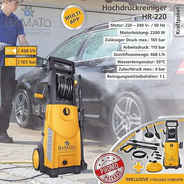  Hochdruckreiniger HR-220 inkl. Zubehör