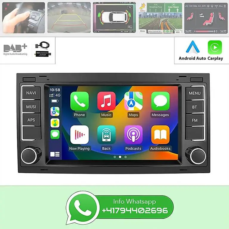 Autoradio Vw Touareg T5 Transporter Carplay Navi Bluetooth