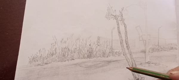 Handzeichnung gegen Vorlage