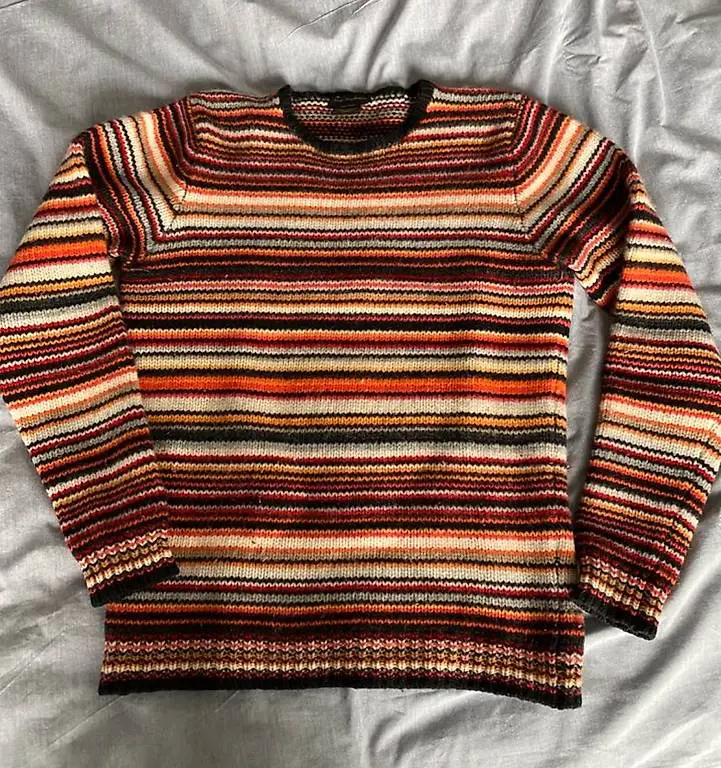 Pullover 100% Lambswool, bunt, Gr. S