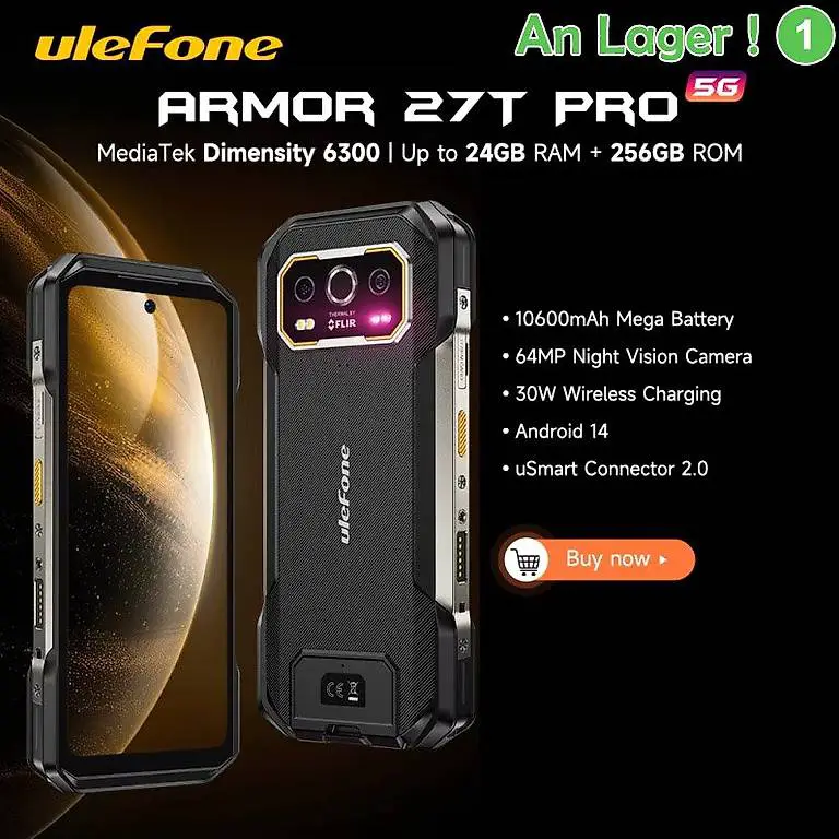 Ulefone Armor 27T Pro Wärmebildkamera 5G Robust Handys