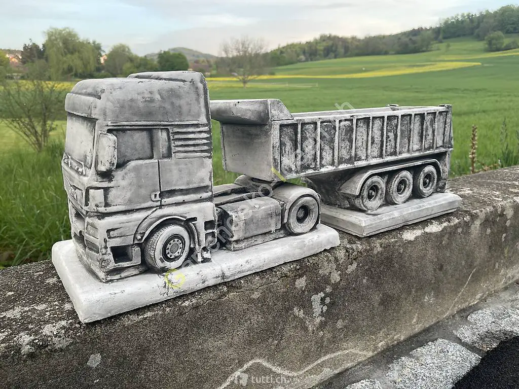  Gartendeko Lastwagen Auflieger als Blumentopf Pflanzentopf