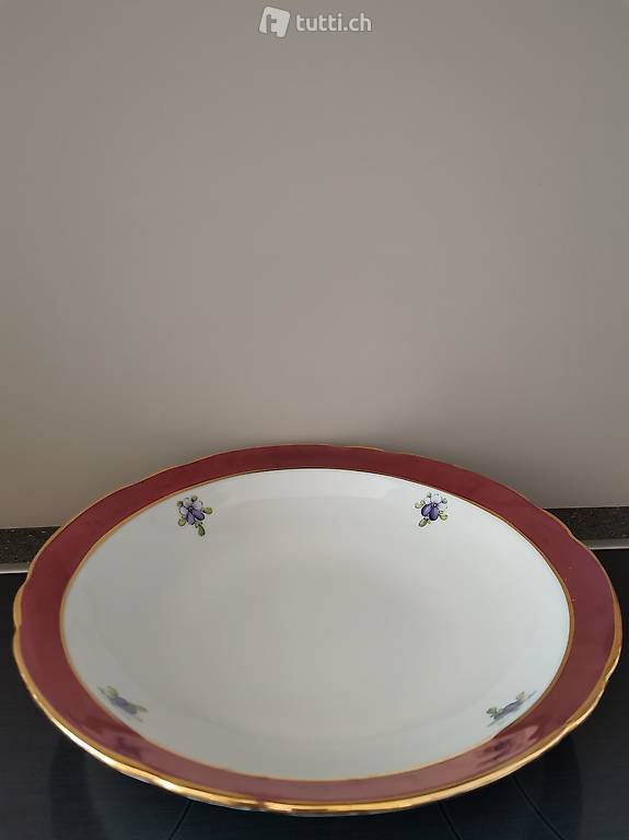 Handgemalte Porzelan Schüssel 26cm Durchm. 5cm Hoch