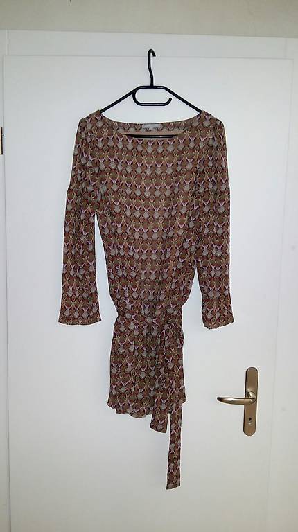 Kleid/Rock - Taupe /Violett/ Rost - Grösse 40 D 38