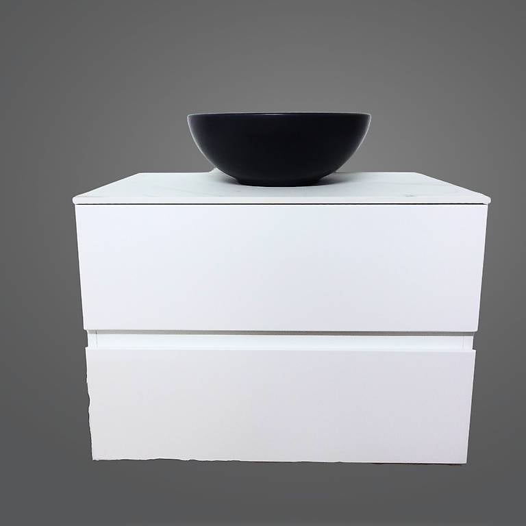 Badmöbel 2 Schubladen Weiss Matt