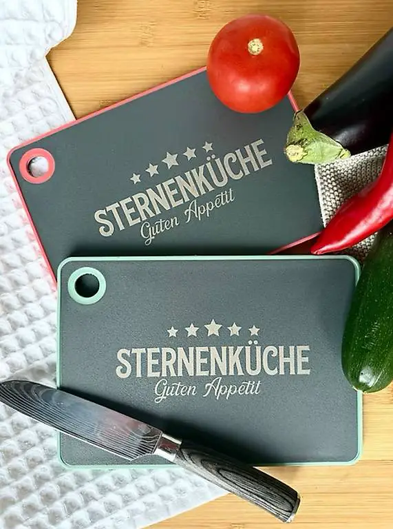 Schneidebrett "Sternenküche" in 2 Farben erhältlich