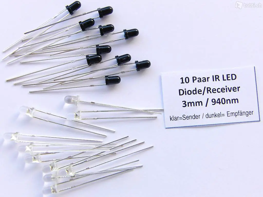LED IR Infrarot 940nm 3mm Diode & Empfänger