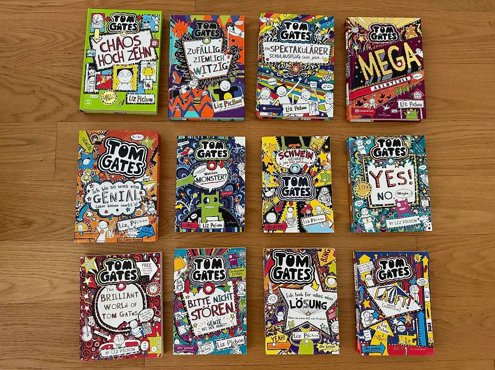 Tom Gates Kinderbücher (12 Stück)