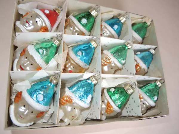 12 Stück Christbaumschmuck MÄDCHEN Weihnacht Kugel