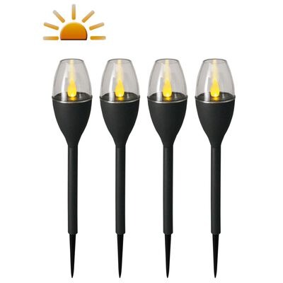  vidaXL Luxform Solar LED Mini Garten-Jive 4 Stk. Grau 41466