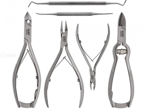  Nagelzange -Podologie Instrumente Set Maxi 6-teilig