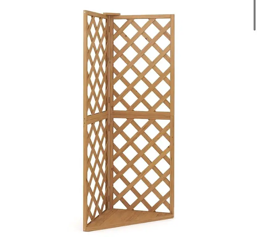 Eckspalier Rankgitter 50 x 50 x 145 cm natur