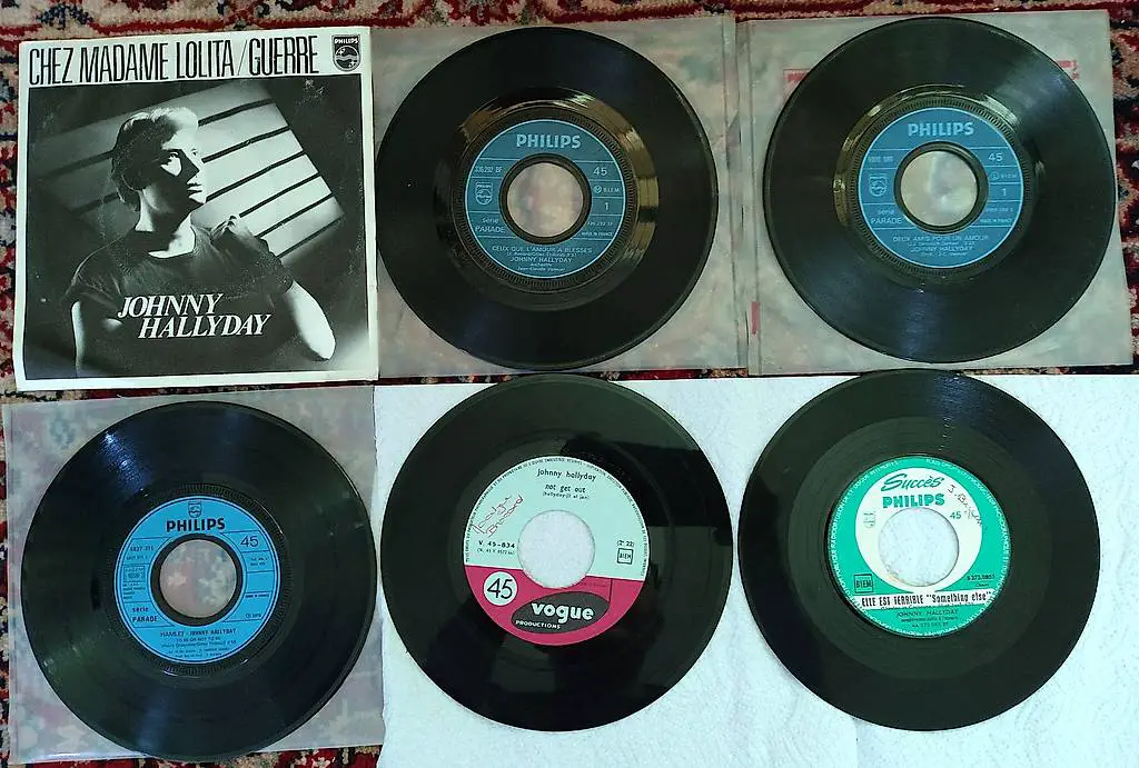 6 mini vinyles Johnny Hallyday
