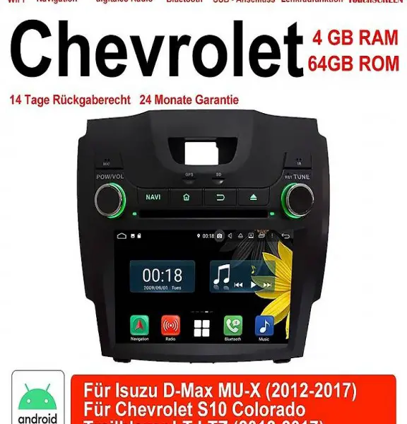  8" Android 10.0 Autoradio 4GB+64GB Für Isuzu /Chevrolet S10