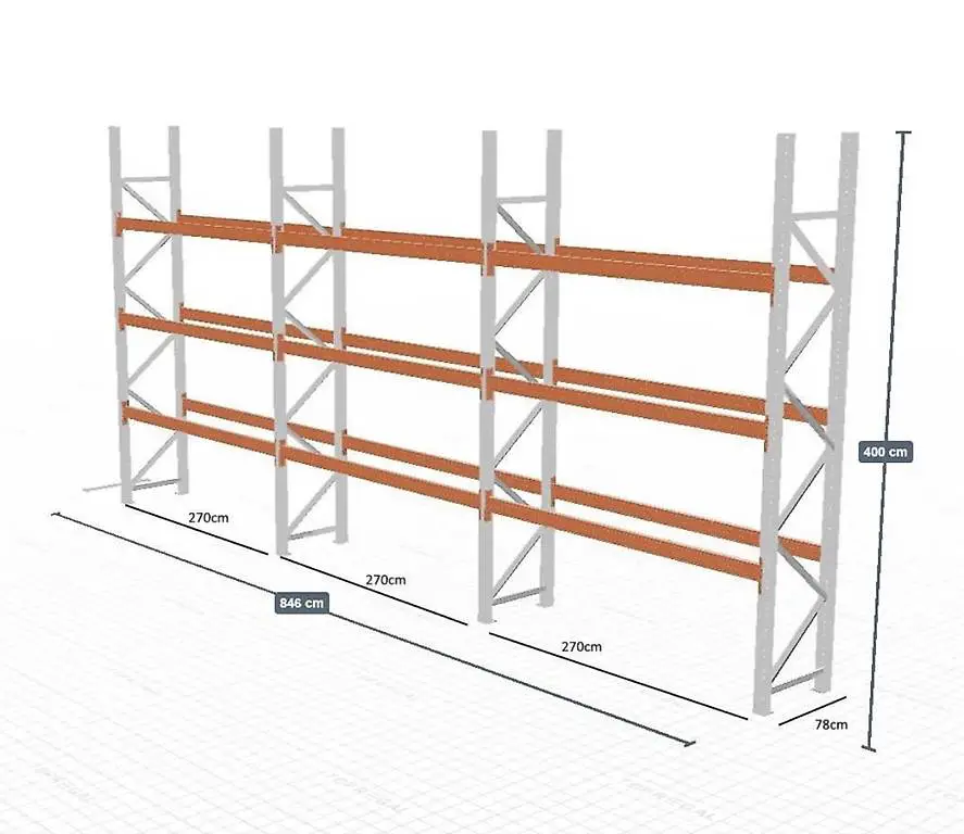 Palettenregal, Schwerlast-, Hochregal, Lager-, Traversenregal